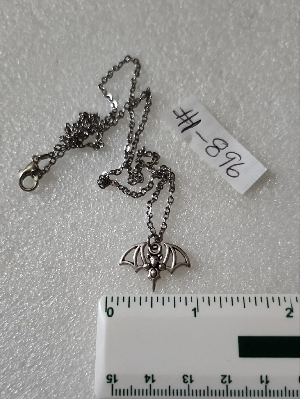 Hand Crafted Silver Bat Charm Necklace